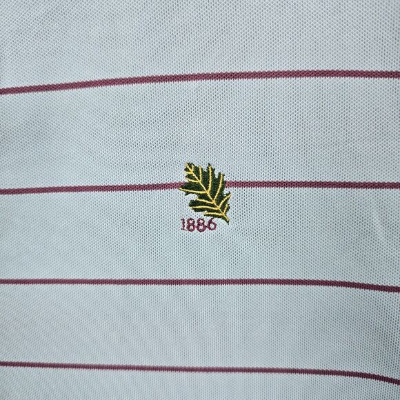 Peter Millar Polo Shirt Men's Blue & red Stripes Summer Comfort Golf Size L - Picture 3 of 11